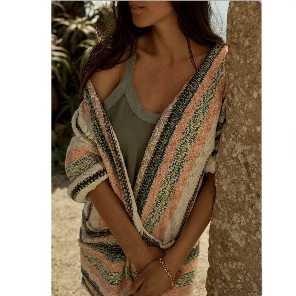 Anthropologie Pilcro Knit Striped Cardigan